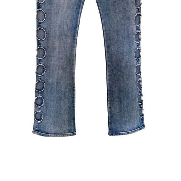 Ooh La La Jeans with Circular Cutouts Light Wash Medium - Picture 7 of 13
